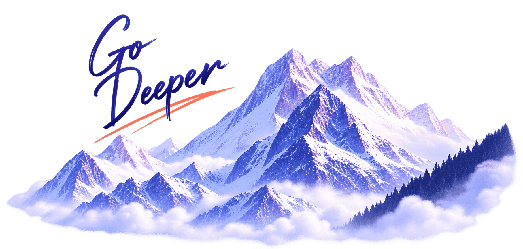 Go deeper mountain visual